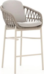 Barkruk tuin | Bellagio  Cupello | Rope (touw) | Taupe | Tuinstoel | Stapelbaar | Kees Smit Tuinmeubelen