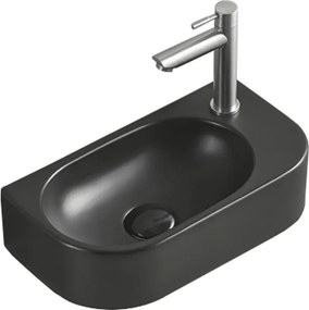 Mexen Viera linker wastafel op werkblad 40 x 21 cm, zwart mat - 21274085L