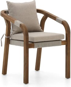 + 15% kassakorting | Dining tuinstoel | Bellagio  Perzano | Rope (touw) | Natural Teak | Stapelbaar | Kees Smit Tuinmeubelen