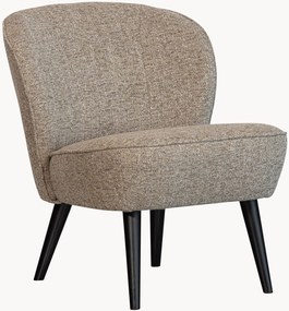 Gestoffeerde loungefauteuil Sara met birkenhouten poten