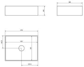 Sapho Formigo betonnen wastafel 47.5x36.5cm geel