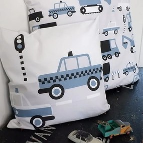 ANNI Design - Kussen Kinderkamer Auto Jeans - Blauw