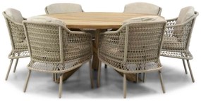 Tuinset 6 personen  Teak/Rope Taupe 4 Seasons Outdoor Seasons