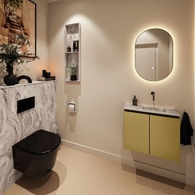 Mondiaz Ture DLux toiletmeubel 60cm oro met wastafel glace rechts zonder kraangat