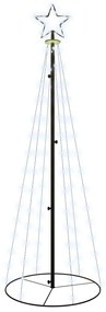 vidaXL Kegelkerstboom 108 LED's koudwit 70x180 cm