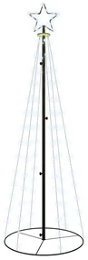 vidaXL Kegelkerstboom 108 LED's koudwit 70x180 cm