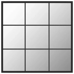 vidaXL Wandspiegel 60x60 cm metaal zwart
