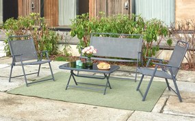 Taranto Garden Point metalen tuinmeubelen grijs