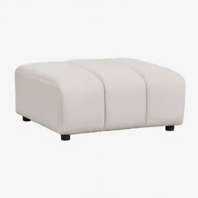 Eliot Bouclé Stoffen Poef Bouclé Crèmebeige - Sklum