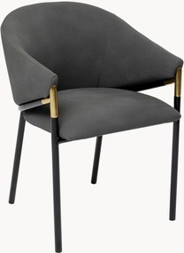 Kunstleren eetstoelen Boulevard met armleuningen, 2-delig