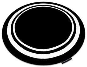 Tapijt HAMPTON Border rond kader zwart