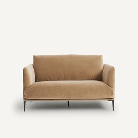 2-zitsbank in stonewashed fluweel Oscar, ontwerp Emmanuel Gallina