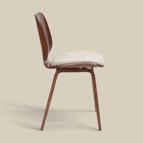 Scandinavische Plywood Stoel Walnoot