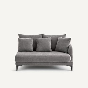 Halve bank, 2-zit van polyester en katoen, MODERNISTE