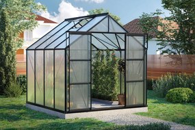 Vitavia Uranus serre - 6,7m² - met 6 mm polycarbonaat - Zwart