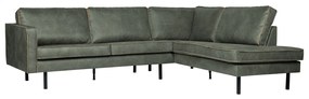 BePureHome Rodeo Hoekbank Eco Leer Rechts Army