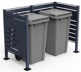 Behuizing voor 2 afvalbakken van 120 l of 240 l Halen CoverTech antraciet