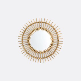 Spiegel in rotan, zonvormigØ60 cm, Nogu