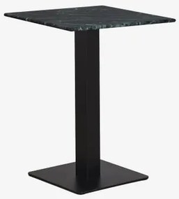 Vierkante Bar Tafel Van Natuurlijk Livanto-steen 60 X 60 Cm & Big Flower Groen Marmer - Zwart - Sklum