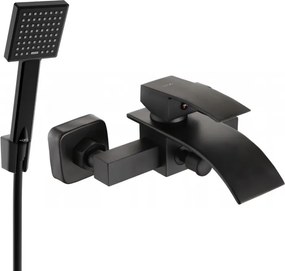 Mexen Aries R45 badkraan met douche set, zwart - 74483R45-70