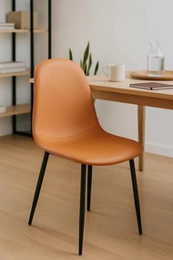 Zwarte Teok Polyskin Stoel