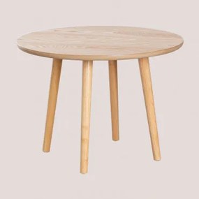 Ronde Bijzettafel Ø50 Cm Van Docc Hout Natuurlijk Hout - Sklum