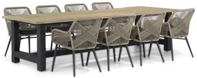 Tuinset 8 personen 300 cm Wicker Taupe Lifestyle Garden Furniture Advance/San