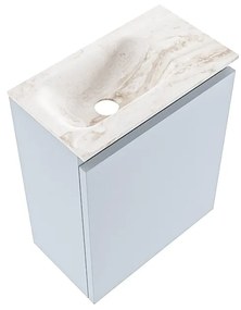 Mondiaz Ture DLux toiletmeubel 40cm clay met wastafel frappe links zonder kraangat