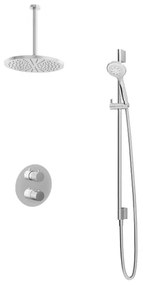 Hotbath Buddy IBS Regendoucheset - 2-weg-omstel - 30cm plafondarm - 30cm ronde hoofddouche - 3 standen handdouche - glijstang - chroom IBS1ACR1357