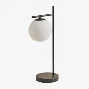Tafellamp van metaal en glas Alligier Design Zwart - Sklum