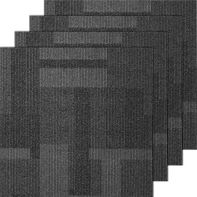 VEVOR tapijttegels, 610 x 610 mm, tapijt met bevestigde vulling, zacht gevoerde tapijttegels, eenvoudige doe-het-zelf installatie voor slaapkamers en woonkamers (24 stuks, gemengd grijs)