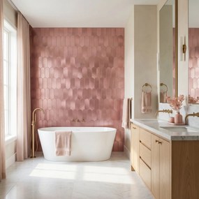 Zelfklevende Mozaïektegels Metaal | Arch Roze | 28,8×29,8 cm | Keuken, Bad & WC