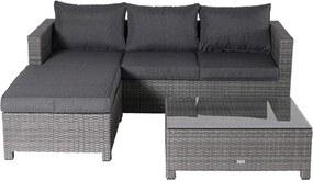 Garden Impressions Isabel loungeset 3-delig - donker grijs