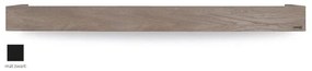 Looox Wood collection shelf BoX 120cm met bodemplaat zwart mat eiken WSHBOX120MZ
