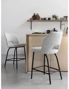 Must Living Bloom Moderne Barkruk Boucle Grijs