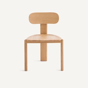 3-poot stoel, massief eiken, MARAIS, ontwerp Emmanuel Gallina