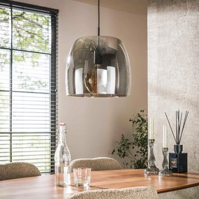 Moderne Hanglamp Grijs Rookglas 35 Cm