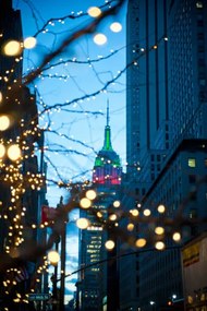 Foto Christmas in the city, Empire State Building, Stephen Simpson