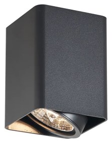 Design opbouwspot zwart GU10 70mm draai- en kantelbaar - Vox