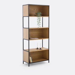 Modulaire boekenkast, 3 vakken, eikenfineer, Volga