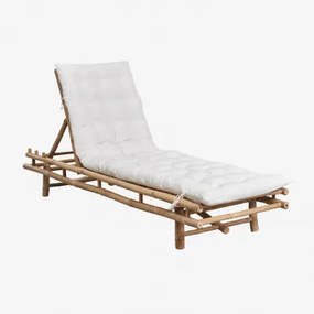 Gossy Bamboe Ligstoel Bamboe & Gardenia Wit - Sklum
