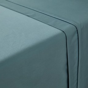 Effen plat laken in katoensatijn, Opale