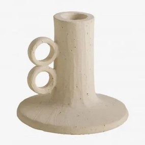Maritieme Keramieken Kandelaar Beige – Crème - Sklum