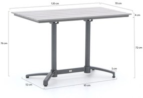 Bellagio Canzo klaptafel 120x70x76cm