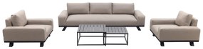 Barcelona/Royalty Sunbrella stoel-bank loungeset - Taupe - 5-delig