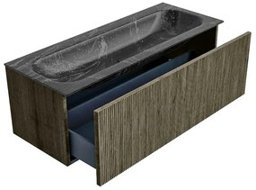 Mondiaz Kurve-dlux 120cm badmeubel shadow met 1 lade en wastafel big large midden zonder kraangat lava