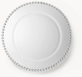 Glazen onderbord Perloa met randversiering