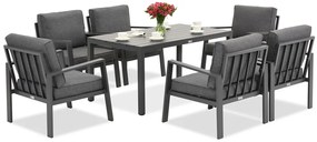 Zakintos Premium 6 antraciet Garden Point aluminium tuinmeubelen