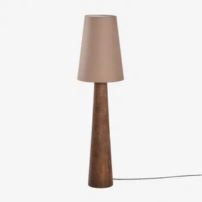 Malva Mangohouten Vloerlamp ↑70 Cm & Moka Bruin 30 Cm Mallorca - Sklum