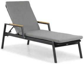 Coco Ralph Ligbed Verstelbaar Aluminium/wicker Grijs